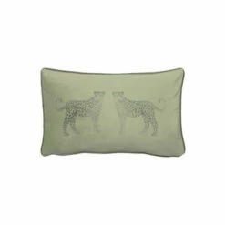 Evans Lichfield Green Savannah Leopard Velvet Rectangular Polyester Filled Cushion -Evans Lichfieldshop unnamed file 142