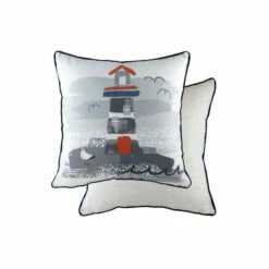 Evans Lichfield Multicolour Nautical Lighthouse Printed Polyester Filled Cushion -Evans Lichfieldshop unnamed file 149
