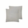 Evans Lichfield 2 Pack Fog Grey Dalton Slubbed Filled Cushions