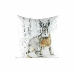 Evans Lichfield Multicolour Christmas Snowy Hare Cushion