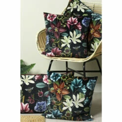Evans Lichfield Shiraz Red Floral Polyester Filled Cushion