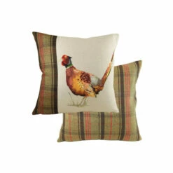 Evans Lichfield Multicolour Hunter Pheasant Printed Polyester Filled Cushion