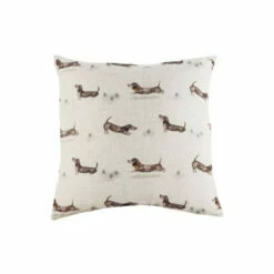 Evans Lichfield Multicolour Oakwood Dogs Repeat Printed Polyester Filled Cushion -Evans Lichfieldshop unnamed file 235