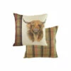 Evans Lichfield Multicolour Hunter Highland Cow Printed Polyester Filled Cushion