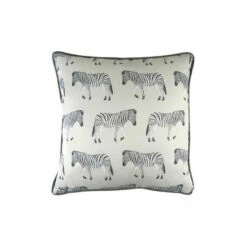Evans Lichfield White Safari Zebra Repeat Printed Polyester Filled Cushion -Evans Lichfieldshop unnamed file 264