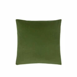 Evans Lichfield Olive Green Sunningdale Velvet Polyester Filled Cushion
