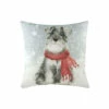 Evans Lichfield Multicolour Snowy Dog Printed Polyester Filled Cushion