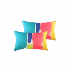 Evans Lichfield 2 Pack Blue Aquarelle Filled Cushions