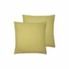 Evans Lichfield 2 Pack Yellow Dalton Slubbed Filled Cushions