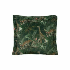 Evans Lichfield Multicolour Manyara Leopard Velvet Polyester Filled Cushion