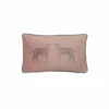 Evans Lichfield Powder Pink Savannah Leopard Velvet Rectangular Polyester Filled Cushion