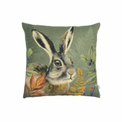 Evans Lichfield Grey Forest Hare Profile Cushion