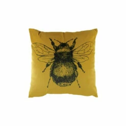 Evans Lichfield Gold Gold Bee Velvet Polyester Filled Cushion