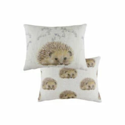 Evans Lichfield Multicolour Hedgehog Repeat Printed Polyester Filled Cushion -Evans Lichfieldshop unnamed file 578