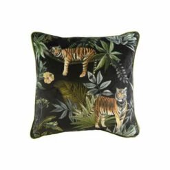 Evans Lichfield Black Jungle Tiger Velvet Polyester Filled Cushion -Evans Lichfieldshop unnamed file 58
