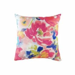 Evans Lichfield Multicolour Aquarelle Floral Abstract Polyester Filled Cushion
