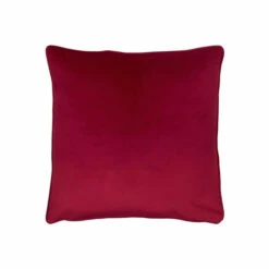 Evans Lichfield Scarlet Red Opulence Velvet Polyester Filled Cushion