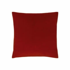 Evans Lichfield Flame Red Sunningdale Velvet Polyester Filled Cushion