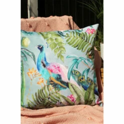 Evans Lichfield Multicolour Peacock Outdoor Polyester Filled Cushion