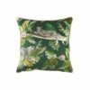 Evans Lichfield Green Jungle Leopard Velvet Polyester Filled Cushion