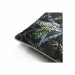 Evans Lichfield Petrol Blue Jungle Leopard Velvet Polyester Filled Cushion -Evans Lichfieldshop unnamed file 692