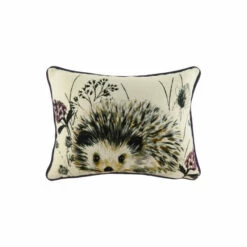 Evans Lichfield Multicolour Elwood Hedgehog Printed Polyester Filled Cushion