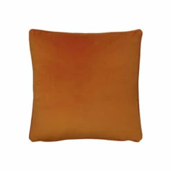 Evans Lichfield Tangerine Orange Opulence Velvet Polyester Filled Cushion