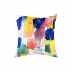 Evans Lichfield Multicolour Aquarelle Brushstrokes Abstract Polyester Filled Cushion